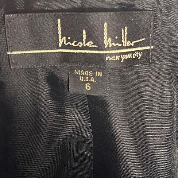 Nicole Miller Black Strapless Draped Bodice Evening Maxi Dress Size 6 - Picture 8 of 14